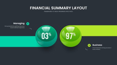 Finansal Çözüm 2 Adım Bilgi Sunumu Tasarımı. Eğitim İncelemesi İki Seçenek Çizelgesi Şablonu. Asgari Hava Gösterisi Slayt Düzeni Vektör İllüstrasyonu.