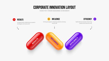 Görsel İçgörü Çerçeve Tasarım Vektörü İllüstrasyonu. Servis Önerisi 3 Seçenek Bilgisel Sunum Düzeni. Şirket Kampanyası Üç Adım Diyagramı Kaydırma Şablonu.