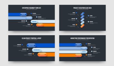 Profesyonel Profil 453 Element Bilgi Sunum Şablonu Ayarlandı. Sayısal Rapor Dört Beş Üç Seçenek Diyagram Çerçeve Tasarım Vektör Resimleri Koleksiyonu.