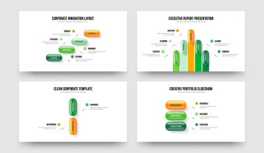 Finansal Büyüme Dört Beş İki Üç Seçenek Bilgi Çerçeve Vektör İllüstrasyon Koleksiyonu. Yatırımcı İncelemesi 4523 Element Diyagramı Kaydırma Şablonu Paketi.