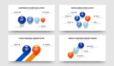 Satış Portföyü 4-5-2-3 Seçenek Grafik Kaydırma Şablonu Resmetme Kümesi. Minimalist İnceleme 4523 Adım Çizelgesi Sunum Düzeni Koleksiyonu.