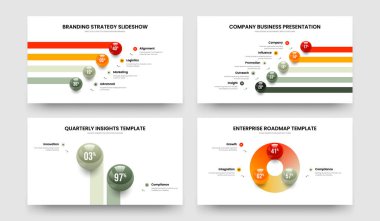 Zarif Hava Tahmini 4523 Element Grafik Kaydırma Şablonu Paketi. Yatırımcı Stratejisi 4-5-2-3 Seçenek Slayt Gösterisi Çizim Vektörü Çizimi.