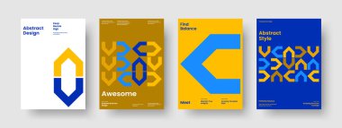 Yaratıcı Kitap Kapağı Şablonu. Geometrik Rapor Tasarımı. Soyut İş Sunum Düzeni. Broşür. El ilanı. Geçmişi. Poster. Pankart. Katalog. El ilanı. Dergi. Marka Kimliği. Haber bülteni
