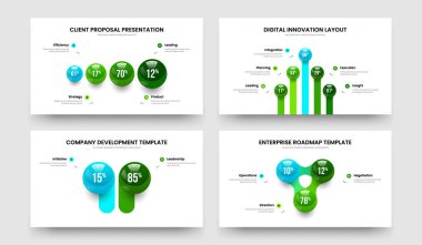 Tıbbi Gösteri 4523 Element Bilgi Sunum Şablonu Ayarlandı. Proje Brifingi Dört Beş İki Üç Adım Çerçeve Düzenleme Vektör Çizim Paketi.