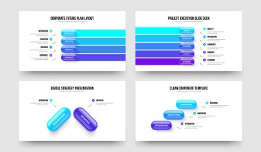 Ürün Geliştirme 4523 Seçenek Tanıtım Şablonu Ayarlandı. Yatırımcı Stratejisi 4-5-2-3 Element Diyagramı Kaydırma Düzeni Vektör Resimleri Koleksiyonu.