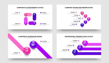 Modern Performans 4523 Seçenek Grafik Kaydırma Şablonu Ayarları. Danışmanlık İçgörü 4-5-2-3 Element Çerçeve Düzenleme Vektör Çizim Paketi.