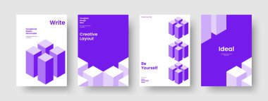 Soyut Kitap Kapağı Düzeni. Modern İş Sunumu Tasarımı. İzole Rapor Şablonu. El ilanı. Geçmişi. Poster. Pankart. Broşür. Marka Kimliği. Portföy. Katalog. Broşür. Haber bülteni