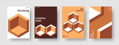 Yaratıcı Sancak Şablonu. Modern Broşür Tasarımı. Geometrik Kitap Kapağı Düzeni. Poster. El ilanı. İş sunumu. Geçmişi. Rapor verin. Reklamcılık. Marka Kimliği. Portföy. Broşür. Katalog