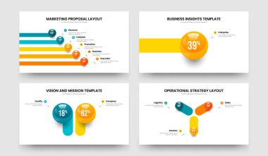 Yatırımcı Öngörüsü Beş Bir İki Üç Adım Diyagram Sunum Düzeni Vektör İllüstrasyon Koleksiyonu. Proje Brifingi 5123 Seçenek Slayt Gösterisi Tasarımı.