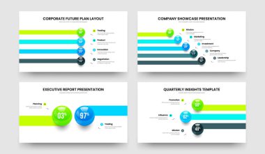 Satış Performansı Dört Beş İki Üç Adımlı Grafik Kaydırma Şablonu Şablon Çizimi İş Planı 4523 Seçenek Çerçeve Düzeni Koleksiyonu.