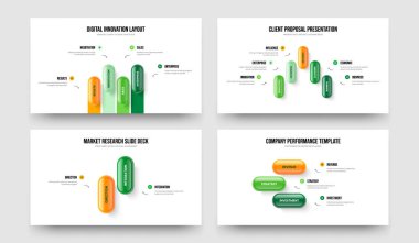 Modern Profil Dört Beş İki Üç Adım Çerçeve Düzenleme Vektör Çizimi Seti. Hizmet Planlama 4523 Seçenek Bilgilendirme Sunum Tasarımı Koleksiyonu.