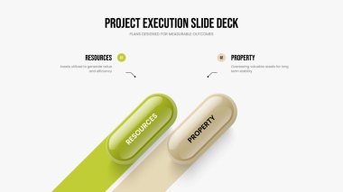 Yaratıcı Portföy İki Adım Diyagram Kaydırma Düzeni. Pazarlama Genel Görünümü 2 Seçenek Bilgi Çerçeve Tasarımı. Yatırımcı Tahminleri Slayt Gösterisi Şablonu Vektör İllüstrasyonu.