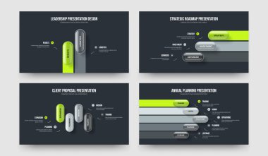 Kurumsal Görselleştirme 2345 Seçenek Bilgilendirme Sunum Düzeni Seti. Modern Hava Durumu İki Üç Dört Eleman Diyagramı Şablon Vektör Resimleme Koleksiyonu.