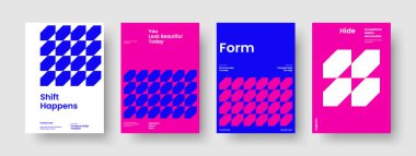 Geometrik Rapor Düzeni. Modern Kitap Kapağı Şablonu. Yaratıcı İş Sunumu Tasarımı. Pankart. El ilanı. Broşür. Geçmişi. Poster. Not defteri. Katalog. Dergi. Günlük. Haber bülteni. Broşür