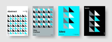 Soyut Kitap Kapağı Tasarımı. Geometrik İş Sunum Düzeni. Yaratıcı Broşür Şablonu. Rapor verin. Geçmişi. Pankart. El ilanı. Poster. Portföy. Haber bülteni. Not defteri. Broşür. Broşür