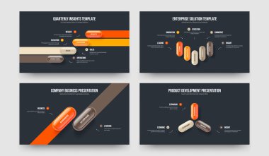 Yatırımcı Denetleme Dört Beş İki Üç Basamaklı Slayt Gösterisi Tasarım Vektörü İllüstrasyon Koleksiyonu. Profesyonel Kampanya 4523 Element Diyagramı Şablon Paketi.