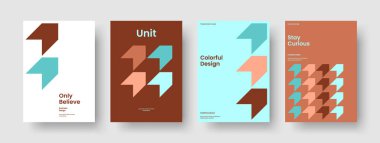 Modern İş Sunumu Tasarımı. Yaratıcı Sancak Şablonu. Geometrik Kitap Kapağı Düzeni. Broşür. Geçmişi. Rapor verin. Poster. El ilanı. Dergi. Reklamcılık. Katalog. Broşür. Haber bülteni