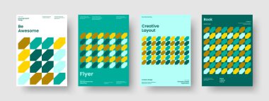 Modern İş Sunumu Mizanpajı. Yaratıcı Flyer Tasarımı. Geometrik Rapor Şablonu. Pankart. Poster. Kitap kapağı. Geçmişi. Broşür. Dergi. El ilanı. Katalog. Not defteri. Günlük