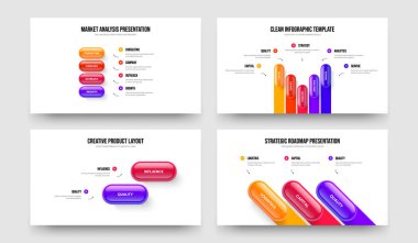 Servis Tanıtımı 4-5-2-3 Basamaklı Diyagram Slayt Gösterisi Vektör Çizimi. Yatırımcı Analizi 4523 Element Bilgi Sunum Tasarımı Koleksiyonu.