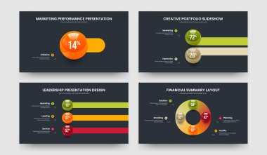 Minimalist Analiz 1234 Element Diyagram Çerçeve Tasarımı Koleksiyonu. Modern İcat 1-2-3-4 Seçenek Grafik Kaydırma Planı Vektör Çizimi.