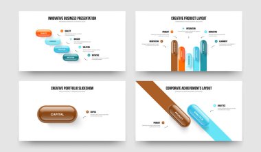 Şirket Insight 4-5-1-2-Basamaklı Infographic Frame Design Vector Illustration Collection. Proje Çözümü 4512 Element Diyagramı Sunum Düzeni Ayarları.