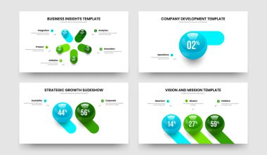 Proje Tahminleri Beş Bir İki Üç Seçenek Çizelgesi Sunum Tasarım Vektör İllüzyonu Seti. Mali Analiz 5123 Element Bilgi Slayt Gösterisi Düzeni Paketi.