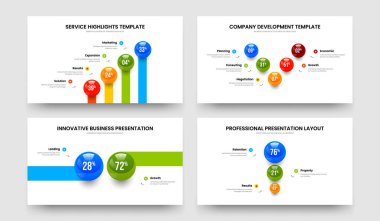 Danışmanlık 4523 Seçenek Grafik Kaydırma Yerleşimi Ayarları. Basit Rapor Dört Beş İki Üç Adım Slayt Gösterisi Tasarım Vektörü Çizim Paketi.