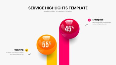 Modern Görselleştirme İki Adım Çizelgesi Sunum Şablonu. Tıbbi Görünüm Slayt Gösterisi Düzeni Vektör Resimleri. Proje Çözümü 2 Seçenek Diyagramı Slayt Tasarımı.