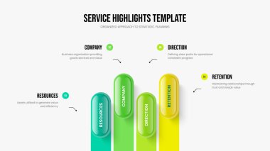 Reklam Profili Dört Seçenek Diyagram Çerçeve Tasarımı. Şirket Önerisi 4 Basamaklı Slayt Gösterisi Düzeni. Şirket Çalıştırma Kaydırma Şablonu Vektör İllüstrasyonu.