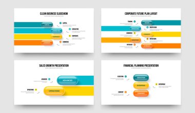 Kurumsal Giriş 4523 Seçenek Bilgisel Çerçeve Düzeni Ayarları. Profesyonel Performans Dört Beş İki Üç Adım Diyagram Slayt Gösterisi Tasarım Vektörü İllüstrasyon Koleksiyonu.