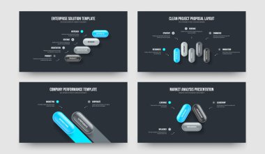 Servis Hava Durumu 4523 Element Diyagramı Çerçeve Tasarımı Paketi. Modern Kampanya Dört Beş İki Üç Seçenek Slayt Gösterisi Slayt Düzeni Vektör Çizimi.