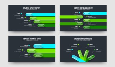 Yaratıcı Plan Dört Beş Üç Seçenek Bilgi Çerçeve Vektör Çizim Paketi. Şirket Stratejisi 453 Element Diyagramı Kaydırma Şablonu Koleksiyonu.