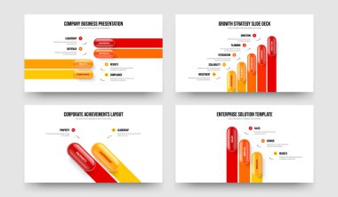Dijital İcat 4-5-2-3 Seçenekli Diyagram Kaydırma Düzeni Vektör İllüstrasyon Kümesi. Görsel Giriş 4523 Element Bilgi Çerçeve Tasarımı Koleksiyonu.