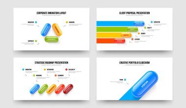 Satış Stratejisi 3, 4, 5, 1, Element Bilgi Çerçeve Tasarım Vektör İllüstrasyon Koleksiyonu. Ürün Planı 3451 Seçenek Diyagramı Sunum Şablonu Paketi.