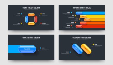 Pazar Raporu 4512 Adım Diyagramı Kaydırma Şablonu Ayarlandı. Ürün Büyümesi Dört Beş Bir İki Element Bilgileri Sunum Düzeni Vektör İllüstrasyon Koleksiyonu.