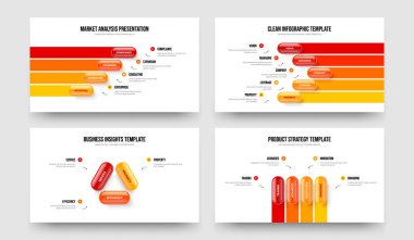 Şirket Kampanyası 453 Element Diyagram Slayt Gösterisi Tasarım Seti. Görsel Strateji Dört Beş Üç Seçenek Bilgiler Çerçeve Düzeni Vektör İllüstrasyon Koleksiyonu.