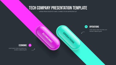 Dijital Fırlatma İki Seçenek Bilgisel Kaydırma Düzeni. Finansal Gelişim 2 Adım Diyagram Sunum Şablonu. Satış İçgörü Çerçeve Tasarım Vektörü İllüstrasyonu.