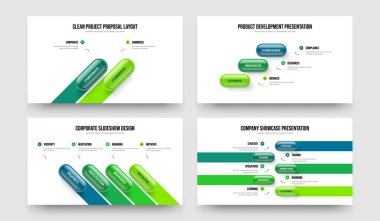 Görselleştirme 2-3-4-5 Seçenek Şablon Vektör Resimleme Koleksiyonu. Piyasa Genel Görünümü 2345 Element Bilgi Kaydırma Düzeni Paketi.