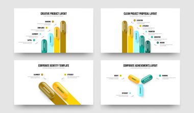 Piyasa Performansı Dört Beş İki Üç Adım Bilgi Kaydırağı Tasarım Vektör Resimleri Koleksiyonu. Modern Profil 4523 Seçenek Diyagramı Sunum Düzeni Ayarları.