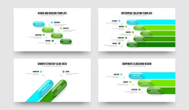 Satış Raporu 4-5-2-3 Element Diyagramı Kaydırma Düzeni Vektör Çizimi. Servis Giriş 4523 Adım Bilgisel Çerçeve Tasarımı Paketi.