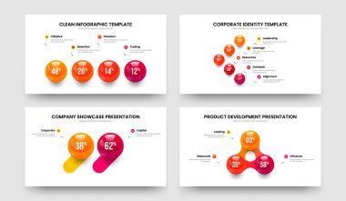 Yaratıcı Geliştirme 4523 Seçenek Diyagram Slayt Şablonu Ayarları. Basit Görselleştirme Dört Beş İki Üç Adım Kaydırma Tasarım Vektörü Resimleme Koleksiyonu.