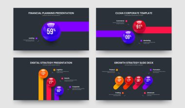 Reklam Profili Bir İki Üç Dört Adım Diyagram Çerçeve Tasarım Vektör İllüstrasyon Koleksiyonu. Girişim Önerisi 1234 Element Bilgi Sunum Düzeni Ayarları.