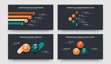 Fen İncelemesi 4-5-2-3 Basamaklı Grafik Tasarım Vektörü Resimleri Koleksiyonu. Ürün Şovu 4523 Element Diyagramı Slayt Şablonu Paketi.