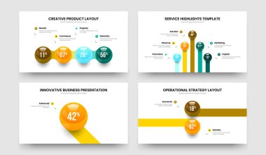 Şirket Brifingi 4512 Adım Çizelgesi Slayt Gösterisi Şablonu Ayarlandı. Asgari Gelişim Dört Beş Bir İki Seçenek Çerçeve Düzenleme Vektör Çizim Paketi.