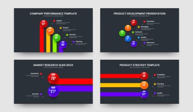 Satış Kampanyası 4523 Seçenek Diyagramı Slayt Gösterisi Düzenleme Seti. Basit Geliştirme Dört Beş İki Üç Adım Kaydırma Şablonu Vektör Resimleme Çubuğu.