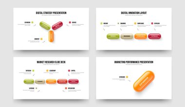 Danışmanlık İcatları 3-4-5-1-Basamaklı Bilgi Çerçeve Düzenleme Vektör İllüzyonu. Ürün Şablonu 3451 Element Diyagramı Kaydırma Şablonu Koleksiyonu.