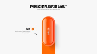 Görselleştirme 1 Element Bilgi Çerçeve Tasarımı Reklamı. Görsel Plan Bir Seçenek Diyagramı Sunum Düzeni. Yatırımcı İcat Kaydırma Şablonu Vektör İllüstrasyonu.