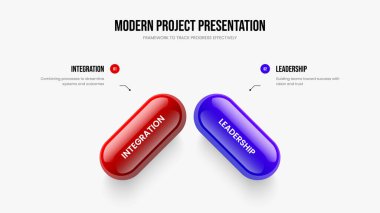 Ürün İcat Kaydırağı Tasarım Vektörü İllüstrasyonu. Pazarlama İki Seçenekli Diyagram Slayt Gösterisi Mizanpajı. Görsel Büyüme 2 Adım Bilgilendirme Şablonu.