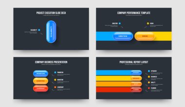 Reklam Portföyü 1234 Adım Infographic Slayt Gösterisi Tasarım Paketi. Modern Teklif 1-2-3-4 Seçenek Diyagramı Sunum Şablonu Çizim Koleksiyonu.