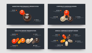 Zarif Gelişim İki Üç Dört Beş Adım Slayt Gösterisi Slayt Tasarım Vektörü İllüstrasyon Seti. Servis Stratejisi 2345 Seçenek Diyagramı Şablon Paketi.